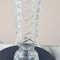 тежка масивна кристална ваза, снимка 4 - Аксесоари за кухня - 42868117