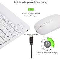 Комплект Bluetooth безжична клавиатура с мишка YL-01, снимка 3 - Клавиатури и мишки - 44270745