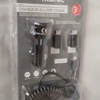 Зарядно за автомобил ТRONIC Smart Fast Charge Basic In Car Charger 3 адаптера, снимка 2 - Аксесоари и консумативи - 44304394