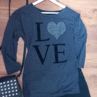 блузка/туника с надпис LOVE, снимка 1 - Блузи с дълъг ръкав и пуловери - 39728688