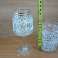 Ретро кристални чаши с златен кант за ракия и вино, снимка 9 - Антикварни и старинни предмети - 20757709