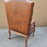 Кресло в стил Честърфийлд с дърворезба, снимка 2 - Дивани и мека мебел - 42607016