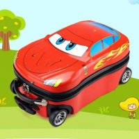 детски куфар BMW джип Син/Червен цвят 4 колела телескопична дръжка, снимка 11 - Куфари - 37639828