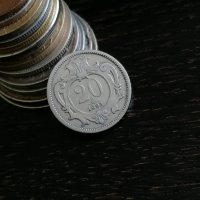 Монета - Австро-Унгария - 20 хелера | 1893г., снимка 1 - Нумизматика и бонистика - 29086844