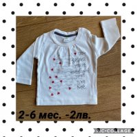 Блузка за 2-6 месеца в отлично състояние, снимка 1 - Бебешки блузки - 31952888