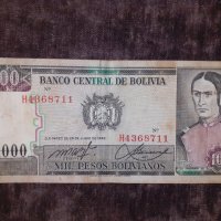 1000 песос Боливия 1982, снимка 2 - Нумизматика и бонистика - 29999572