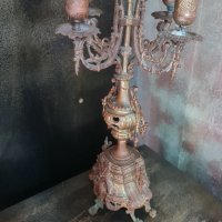 Бронзов свещник от 19-век., снимка 1 - Други ценни предмети - 42767659
