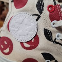 🍒CONVERSE 🍒 Cherry бели кецове с черешки- 38 номер, снимка 5 - Кецове - 44478132