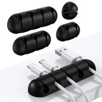 Щипки - държачи за кабели UNBREAKCable, органайзер за кабели - черни, снимка 1 - Други стоки за дома - 42281185