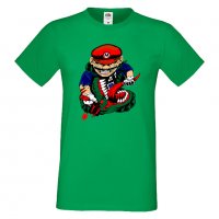 Мъжка тениска Mario VS Monster Игра,Изненада,Подарък,Празник,Повод, снимка 1 - Тениски - 37236598