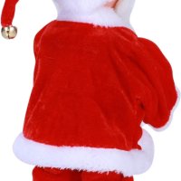 Пеещ и танцуващ Дядо Коледа със светещ подарък, снимка 4 - Декорация за дома - 42910756