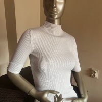 Бяла блуза рипс - поло !, снимка 5 - Блузи с дълъг ръкав и пуловери - 42402144