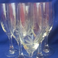 Ретро стилни чаши за вино, шампанско с гравюра 6 бр , снимка 3 - Чаши - 37911271
