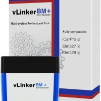 vLinker BM+ OBD2 Bluetooth инструмент за диагностично сканиране, OBDII автомобилен скенер , снимка 1 - Аксесоари и консумативи - 42609790