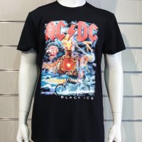 Нова мъжка тениска с дигитален печат на музикалната група AC/DC - Black Ice с Влак, снимка 6 - Тениски - 40717837