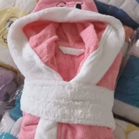 Детски памучни хавлиени халати за баня със качулка от 100% памук., снимка 7 - Хавлии и халати - 40689355