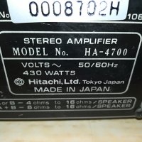 ПОРЪЧАН-HITACHI HA-4700 STEREO AMPLIFIER-MADE IN JAPAN 1506221909, снимка 14 - Ресийвъри, усилватели, смесителни пултове - 37098261