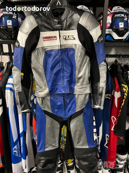 Дамски Кожен мото екип FLM размер 40 M-L ,2части, много запазен, снимка 1