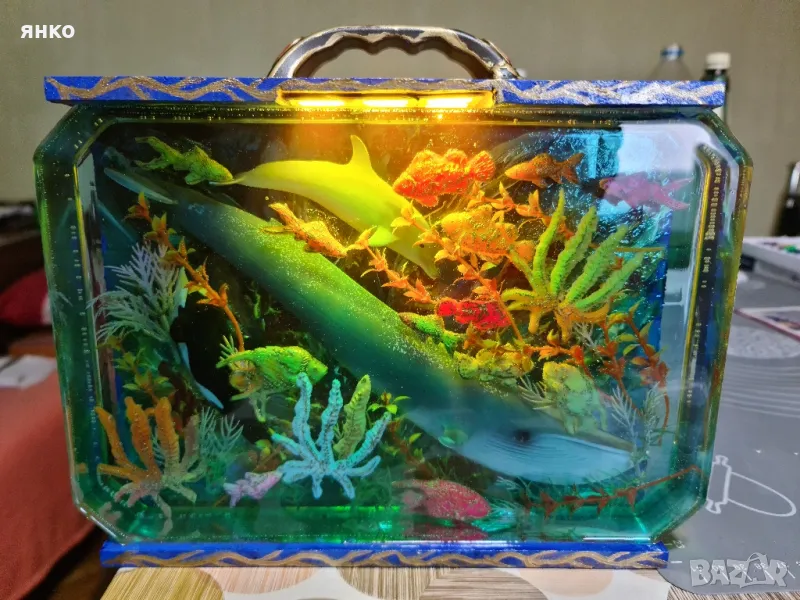 нощни лампи с лед светлина от епоксидна смола, снимка 1