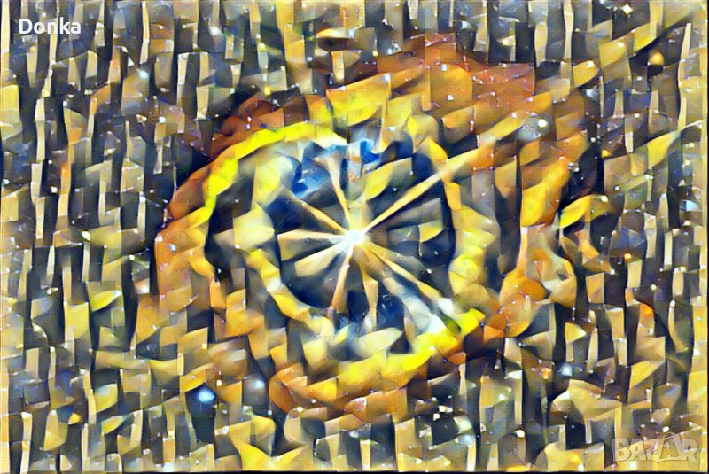 Компютърна живопис в стил КУБИЗЪМ на тема Космос, снимка 1