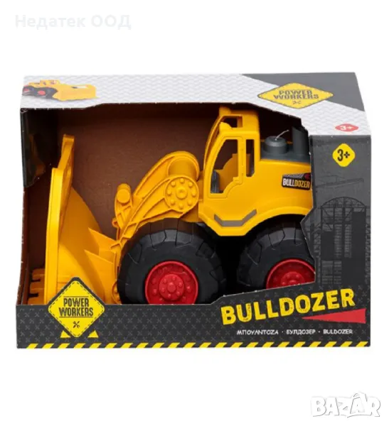Строителен, Булдозер, жълт, 29х15,5х17см, снимка 1