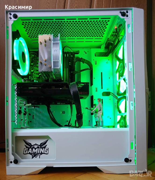 Геймърски PC Ryzen 5500, AMD Radeon 6600XT, 16gbddr4, 1tb ssd, снимка 1