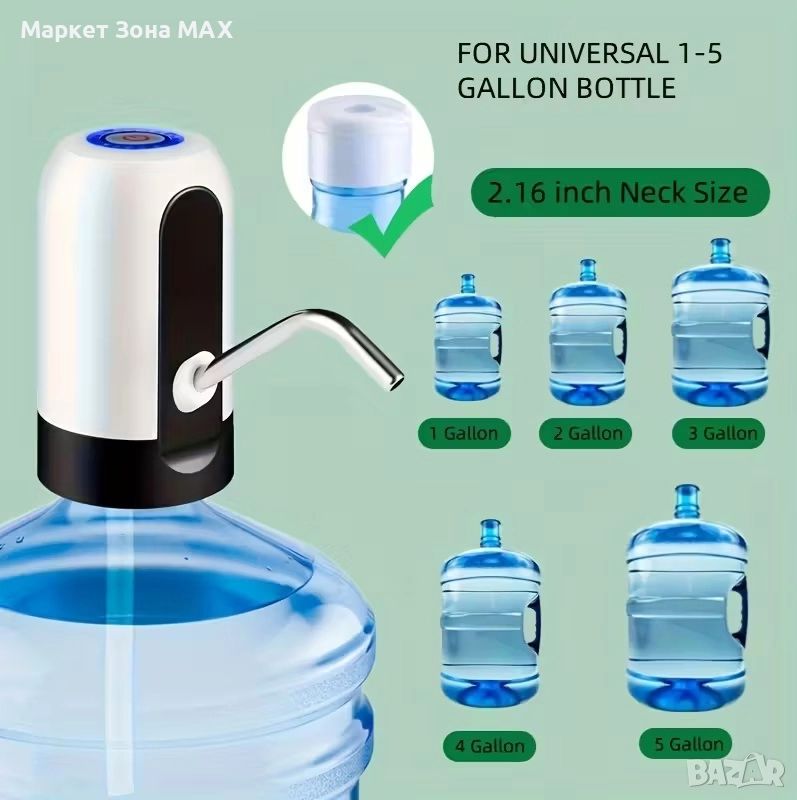 USB Електрическа Водна Помпа – Удобство с Един Бутон , снимка 1