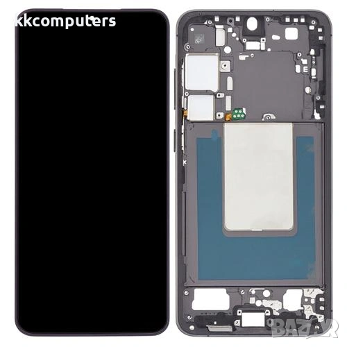LCD Дисплей за Samsung SM-S926F S24 Plus 5G 2024 / GH82-33410A / Тъч скрийн + рамка / Черен / Оригин, снимка 1