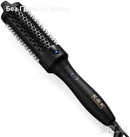 Нова Йонна нагряваща четка K&K – турмалин, керамика, 2 в 1 стайлер коса, снимка 1