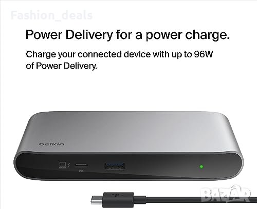 Belkin Thunderbolt 4 Док станция USB-C 96W 8K Дисплей Бърз Трансфер, снимка 1