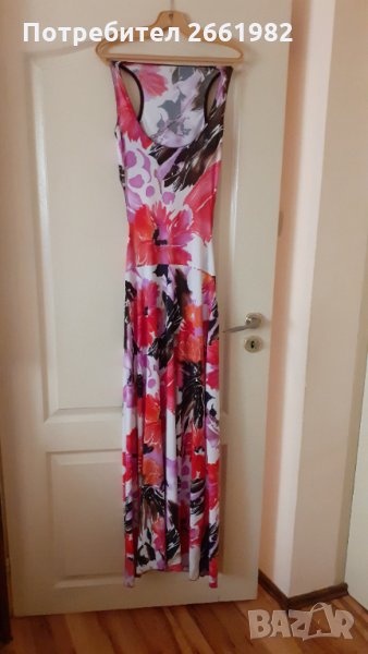 Дълга рокля на цветя в прекрасни цветове, снимка 1