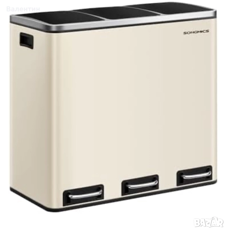 Кош за рециклиране Songmics 54Л, снимка 1