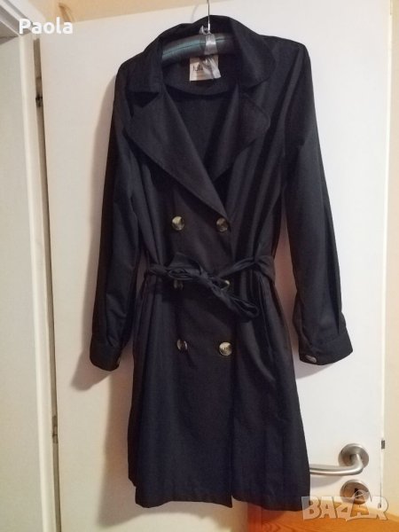 Дамски черен шлифер нов Л-ХЛ, снимка 1