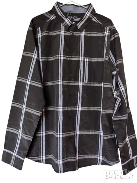 Мъжка карирана риза Identic, 74% полиестер, 26% памук, 76х63 см, XL, снимка 1
