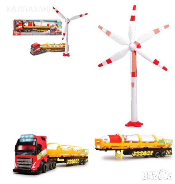 Камион с ремарке за тежки товари Dickie 203747011, снимка 1