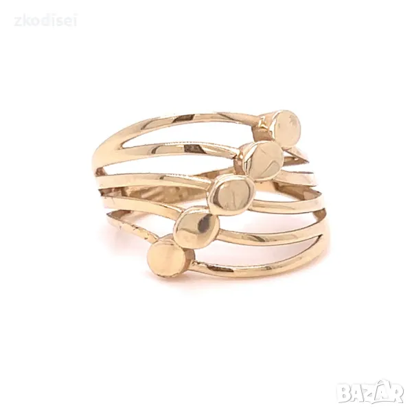 Златен дамски пръстен 3,56гр. 14кр.проба:585 размер:55 модел:29958-1, снимка 1