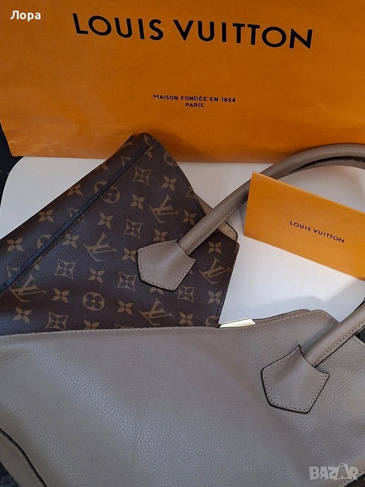 Louis Vuitton Дамска чанта кожа и Monogram Canvas, снимка 1