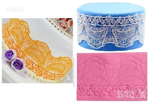 огромна висяща дантела борд силиконов молд форма за украса торта с фондан шоколад гъмпейст, снимка 1