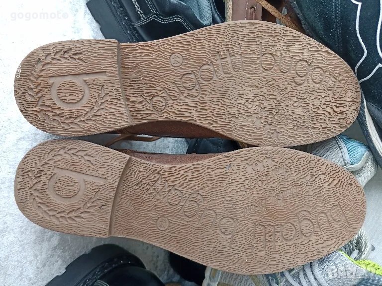 Ретро, арт, винтидж мъжки обувки половинки КАТО НОВИ BUGATTI original, 43 - 44,100% ЕСТЕСТВЕНА КОЖА, снимка 1