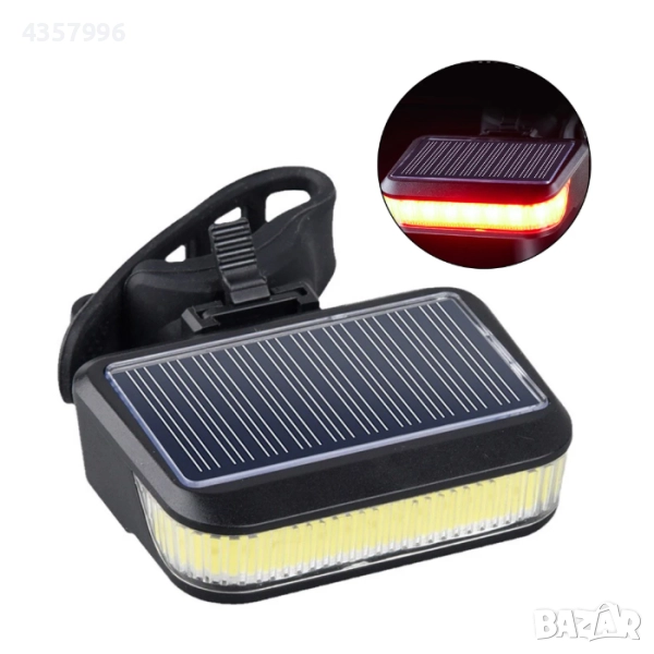 Фар за велосипед PA1313 соларен, снимка 1