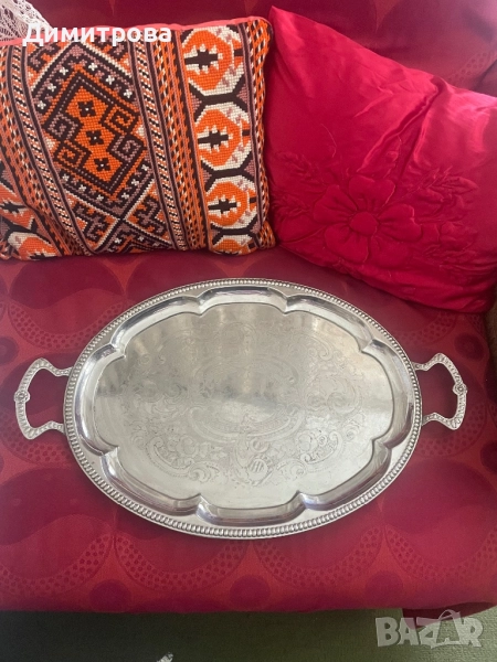 Старинни метални подноси, снимка 1