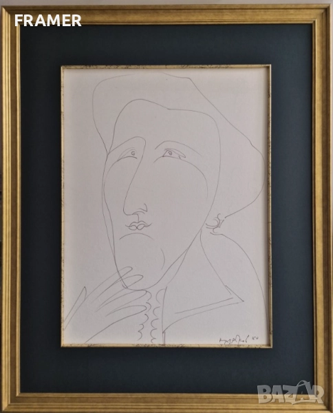 Димитър Казаков - Нерон 1933-1992 Дамси портрет I 1980 година, снимка 1