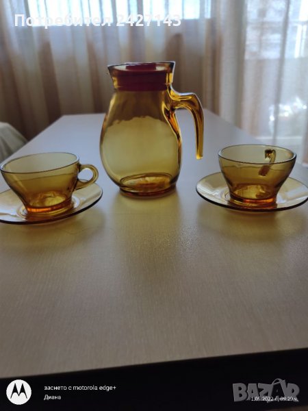 Дуралексов сервиз ,термос кана, снимка 1