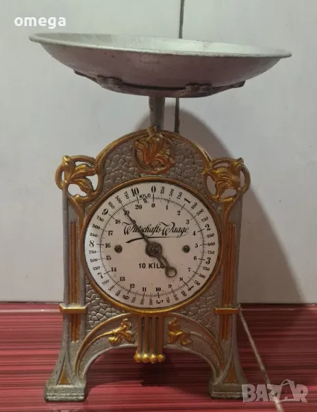 Стара Немска Кухненска Везна WirtschaftsWaage 10 KILO , снимка 1