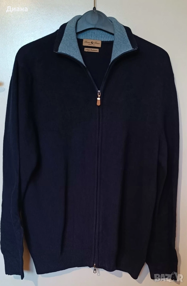 Мъжка жилетка с цип-кашмир,мерино, снимка 1