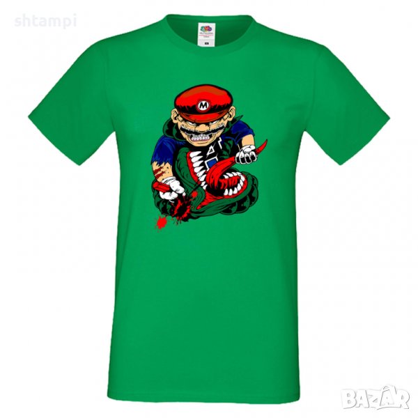 Мъжка тениска Mario VS Monster Игра,Изненада,Подарък,Празник,Повод, снимка 1