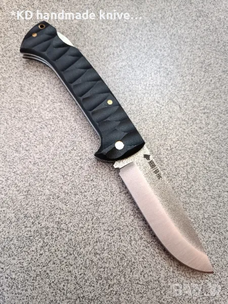 Сгъваем нож ръчно изработен от N690co стомана + ПОДАРЪК кания, снимка 1