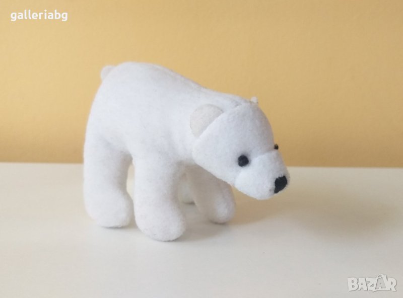 Малка плюшена играчка на полярна мечка, мече , снимка 1