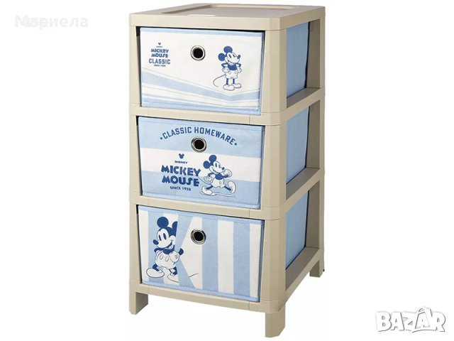 Disney Mickey Mouse Шкаф за съхранение с 3 чекмеджета и колела, снимка 1