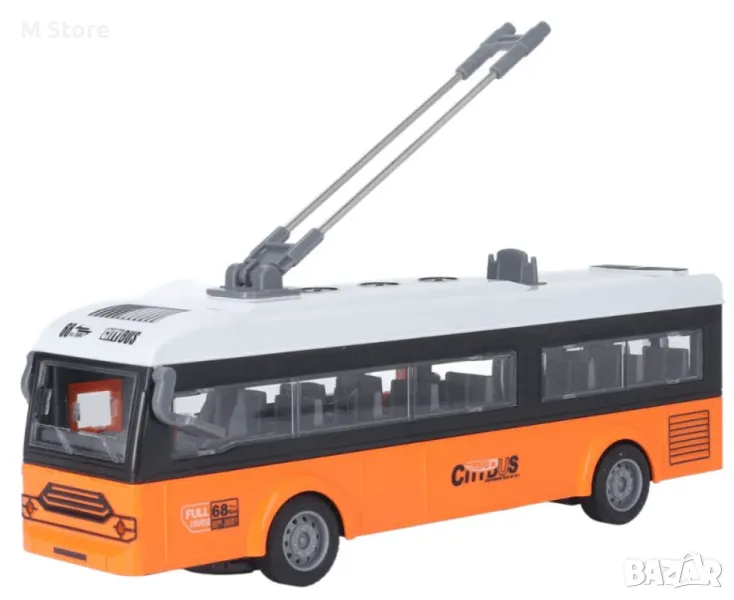 Детски тролейбус, С дистанционно управление, Отварящи се врати, снимка 1